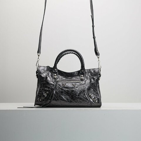 Balenciaga Le City 小號機車包/鋼灰