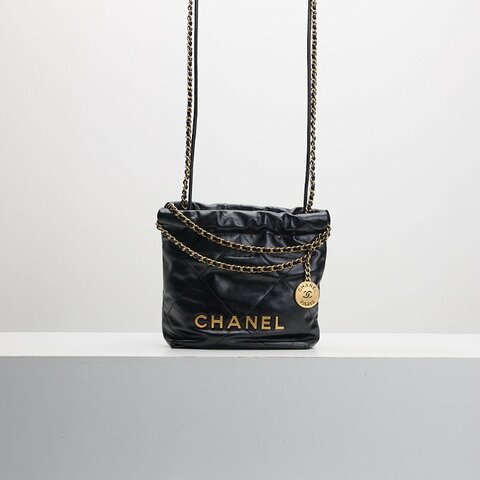 Chanel 新款 22bag mini黑金