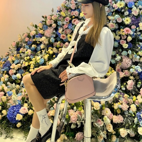【少女風必備LV❤️✨全網最低價】Louis Vuitton/LV Alma貝殼斜挎包粉色