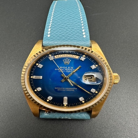 勞力士 ROLEX 星期日曆型18038 漸變藍盤 18K黃金