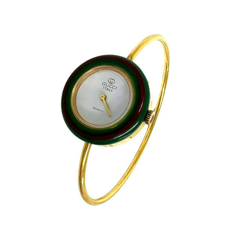 GUCCI Vintage Change Bezel Sherry Line GP 石英腕錶 金色 28050