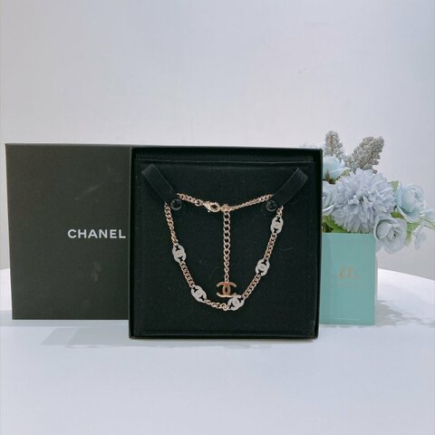 TW4982	Chanel 香奈兒經典CC字短項鍊 CC logo Choker/ Necklace Crystal x GHW
