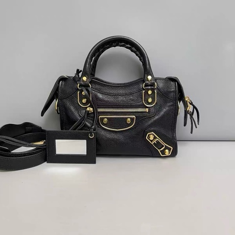 Balenciaga 巴黎世家 Le City 機車包 黑金迷你