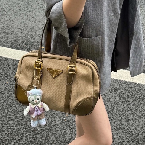 【美式精緻✨專櫃在售同款復刻❗️】Prada咖色拼皮 旅行包|公文包|手提包