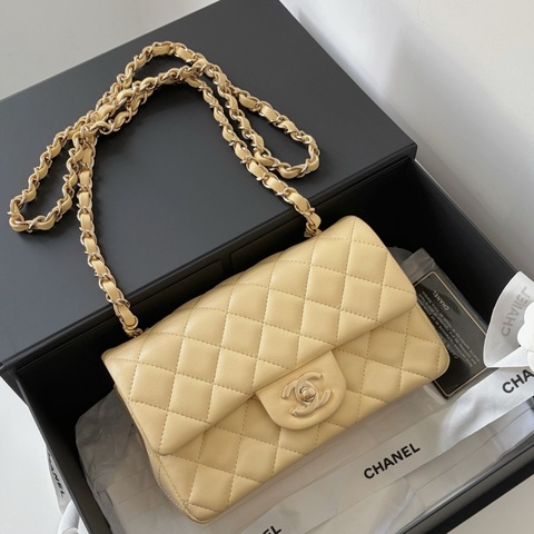 chanel香奈兒小雞黃大mini 大漂亮極品一枚！ 30開
