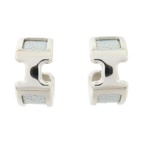 HERMES Chevre皮革/金屬Olympe Earring耳環