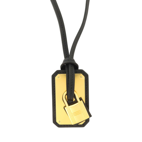 HERMES 皮革/金屬Pendant Clochette Necklace項鏈