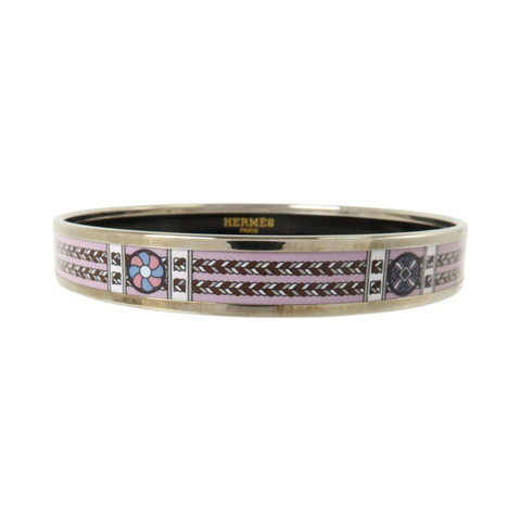 HERMES 金屬/琺瑯Narrow Enamel Bangle手鐲
