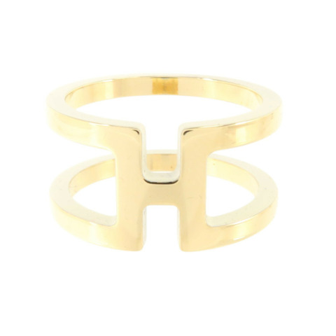 HERMES 金屬/琺瑯H en Rond Scarf 90 Ring絲巾扣