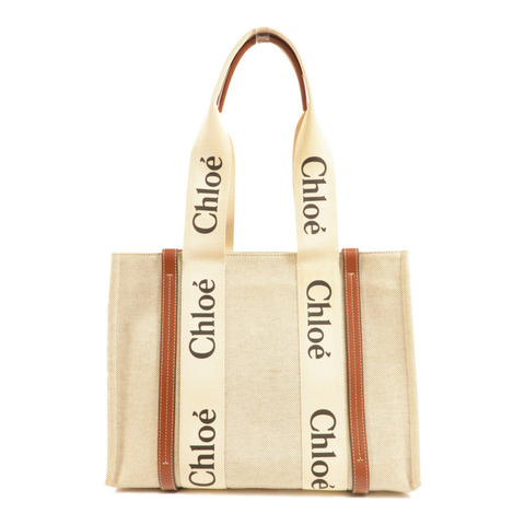 Chloe 帆布Woody Tote Bag肩背袋