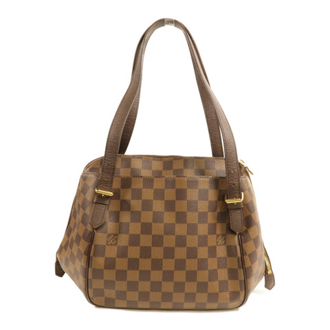 LOUIS VUITTON Damier Belem MM金扣肩背袋棕色