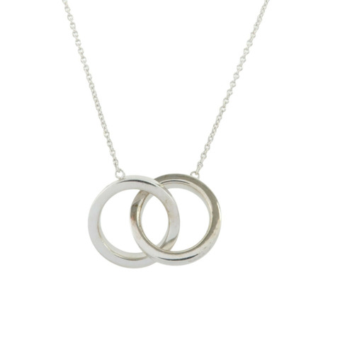 TIFFANY＆CO 925純銀Interlocking Circle Necklace項鏈