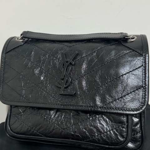 Ysl Niki baby黑銀新款D釦