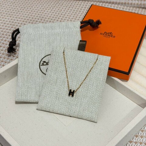 🏷Hermes 愛馬仕．Mini Pop H 項鍊 黑金