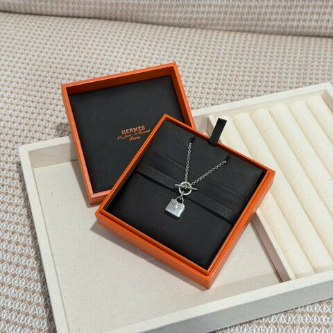 🏷Hermes 愛馬仕．Birkin T字釦 柏金包項鍊 925純銀