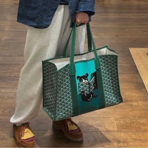 戈雅goyard限量款villette tote法鬥彩繪托特包 大號手提購物袋 尺寸45*32*18.5cm