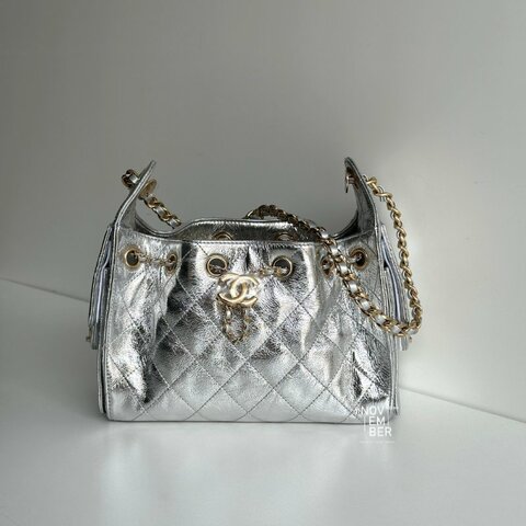 全新全配有購證🫰🏻 Chanel 香奈兒 25 Bag mini 銀色金釦