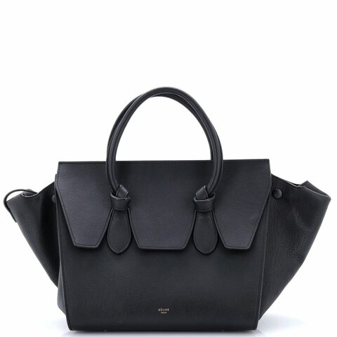 CELINE 牛皮皮革Small Tie Tote Bag 金扣手挽袋   賽琳 笑臉包