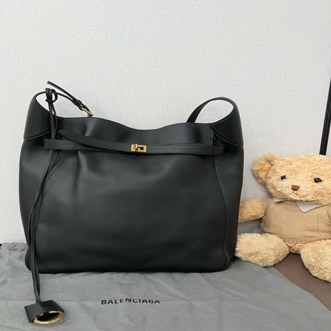 巴黎世家 Balenciaga 黑金BEL AIR大號Hobo單肩包