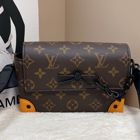 lv/路易威登老花橙色盒子包芯片款