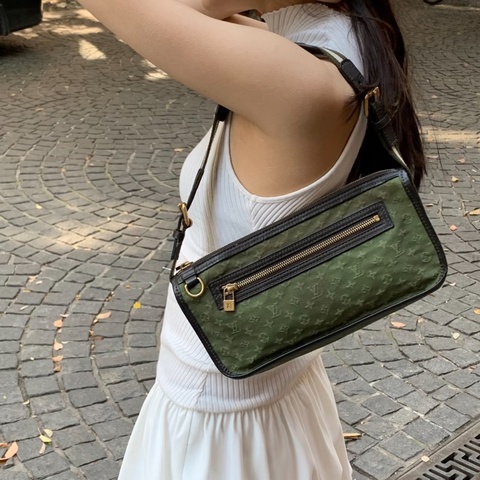 【👜絕版逛街神器💚 全網獨有✨】LV 橄欖綠丹寧 腋下包｜單肩包｜法棍包
