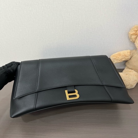 Balenciaga 巴黎世家 黑金DOWNTOWN斜挎包 底長32