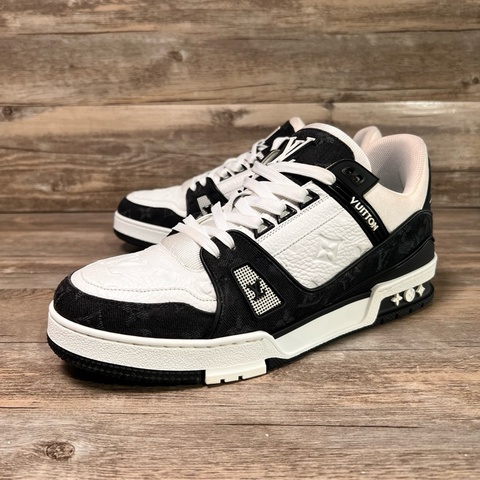 Louis Vuitton路易威登 trainer 黑白牛仔 熊貓  42碼
