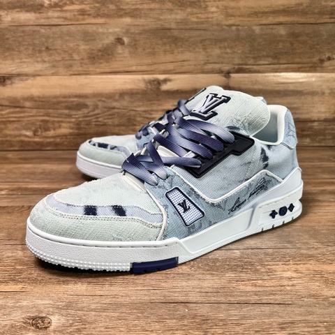 Louis Vuitton路易威登 trainer 丹寧 扎染 水洗牛仔  42碼