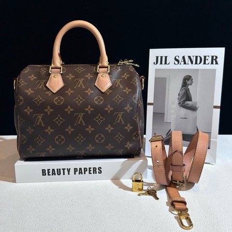 Louis Vuitton路易威登 speedy 25 經典老花手提包