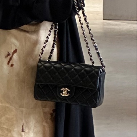 💎Chanel香奈兒｜Classic CF大mini鏈條包黑色金扣｜98新30開保卡✅購證✅