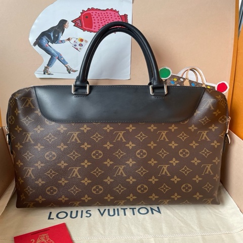 LV 路易威登 男士 老花手提包公文包帶肩帶