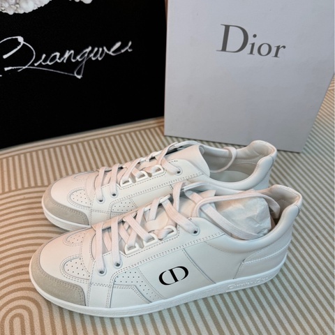 【全新未用❤️✨全網最低價】Dior/迪奧  小白鞋 Matchpoint系列白灰麂皮拼接款運動鞋女鞋 全新 37碼