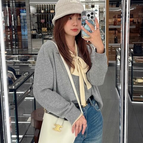 CELINE 白金小號Louise凱旋門手提肩背水桶包 16*19*12 99新配件塵袋