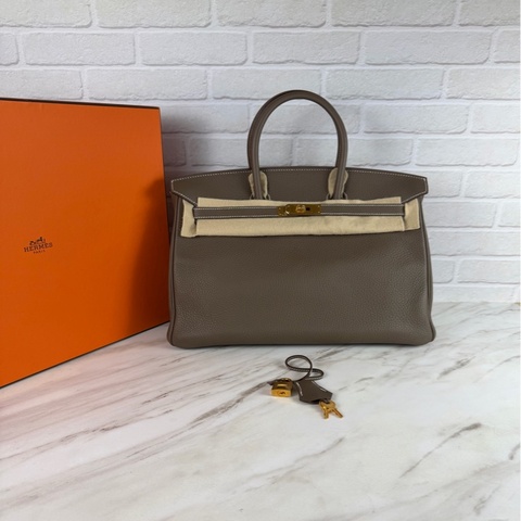 愛馬仕 Hermès Birkin 35 大象灰 金釦  Birkin35