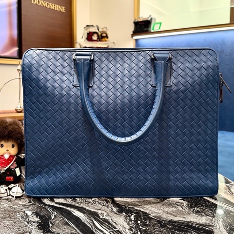 葆蝶家/Bottega Veneta  藍色公文包