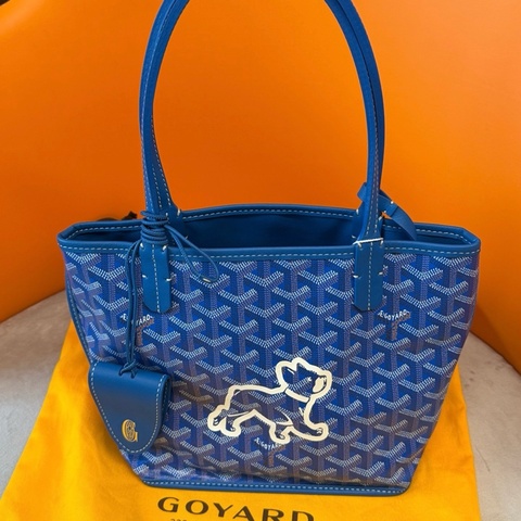 GOYARD戈雅 藍色限定法鬥塗鴉Mini Tote 手提包