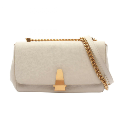 BOTTEGA VENETA The Angle Palmellato 鏈單肩包 410721 白色皮革 二手