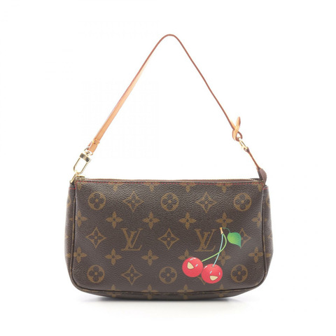 路易威登 Pochette Accessoires 手提包小包 M95008 Monogra 櫻桃木皮革