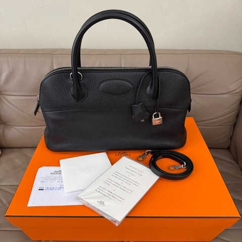 Hermes Bolide31黑銀（贈jelly cat蝴蝶餅吊飾）