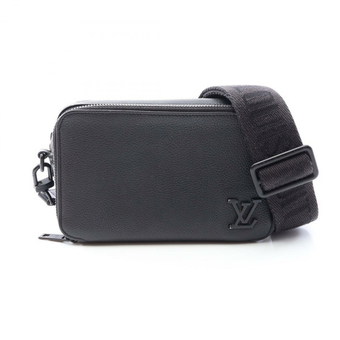 路易威登 Alpha Wearable Wallet Shoulder Bag M59161 Aerogram 皮革 黑色