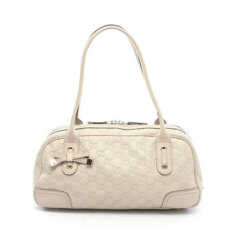 GUCCI Princy Guccissima 肩背包 161720 皮革 米色 二手 女士 GG
