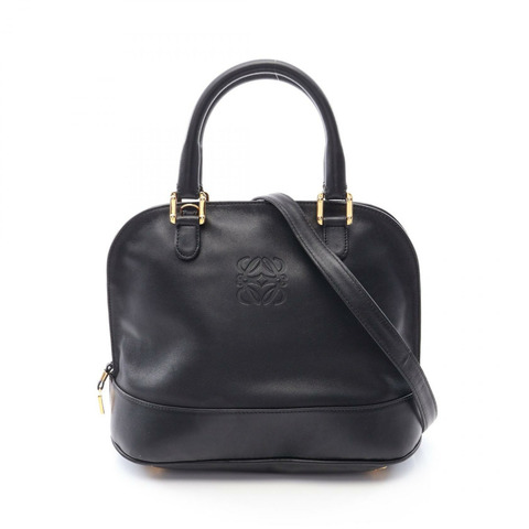LOEWE Anagram 黑色真皮單肩手提包（二手女）