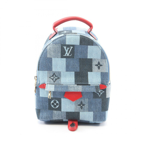 路易威登 Palm Springs 迷你雙肩包 M45043 Monogram 牛仔布 二手 LV