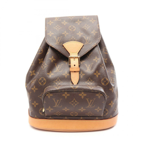 路易威登 Montsouris MM 雙肩包 M51136 Monogram 帆布 棕色 二手