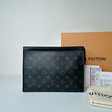 LV Pochette黑老花手拿包