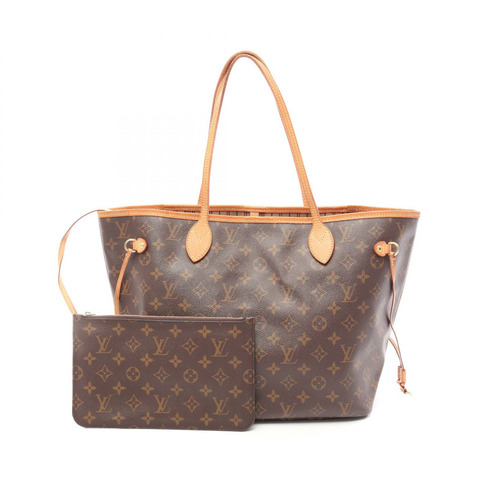 路易威登 Neverfull MM 手提單肩包 M40156 Monogram 皮革 棕色 二手