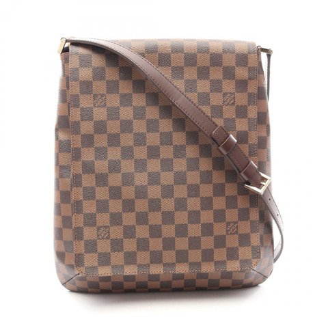 路易威登 Musette 單肩斜背包 N51302 Damier 皮革 Ebene 二手 LV