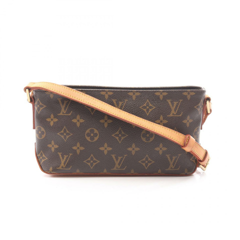 路易威登 Trotter 單肩斜背包 M51240 Monogram 皮革 棕色 二手