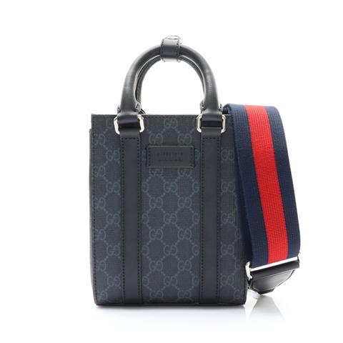 GUCCI 古馳 兩用包 黑色 GG Supreme帆布 牛皮 696010