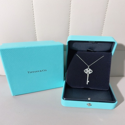 Tiffany蒂芙尼 keys系列 Victoria維多利亞 滿鑽鑰匙項鍊